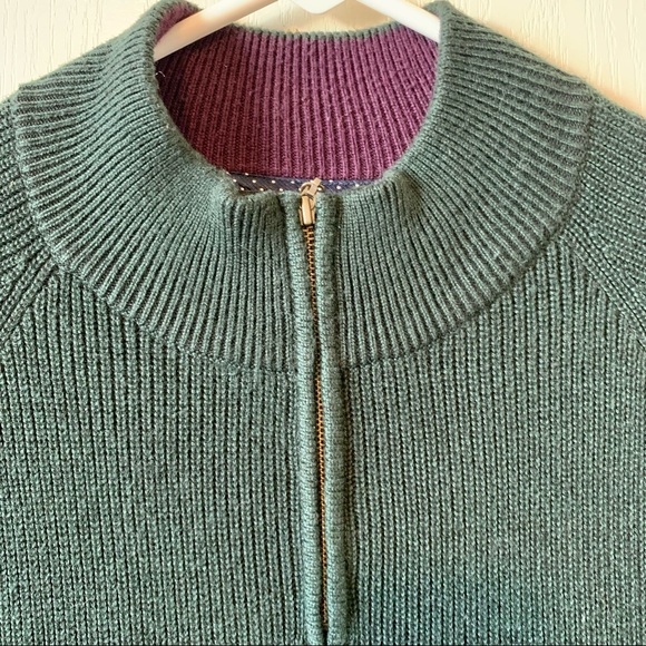 TED BAKER London Textured 1/4 Zip High Neck Hardmun Sweater—SZ. 2XL - Picture 12 of 16